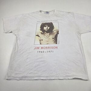 Vintage Jim Morrison Shirt Mens 2XL An American Poet‎ Doors Band 1999 90s Tee